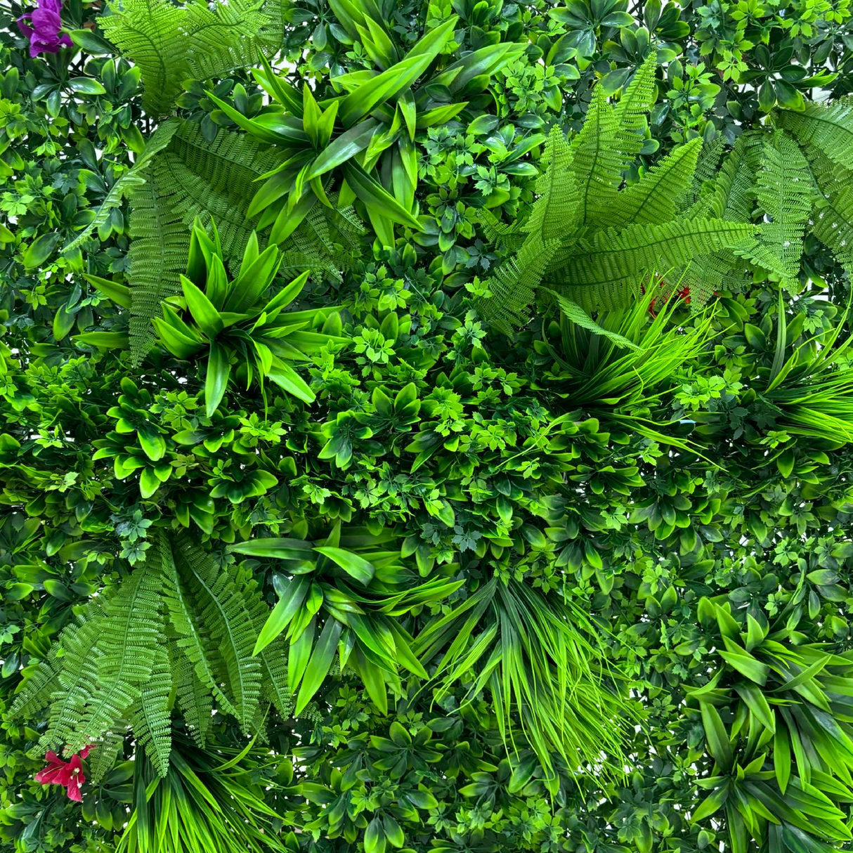 Parete verde artificiale 3D in polietilene alta densità 100 cm x 100 cm