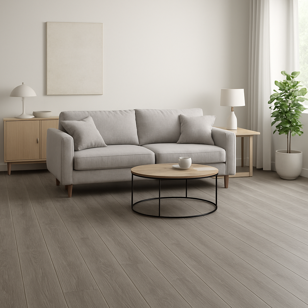 Serie WoodTouch – Pavimento Adesivo Grigio – 122x18,8 cm