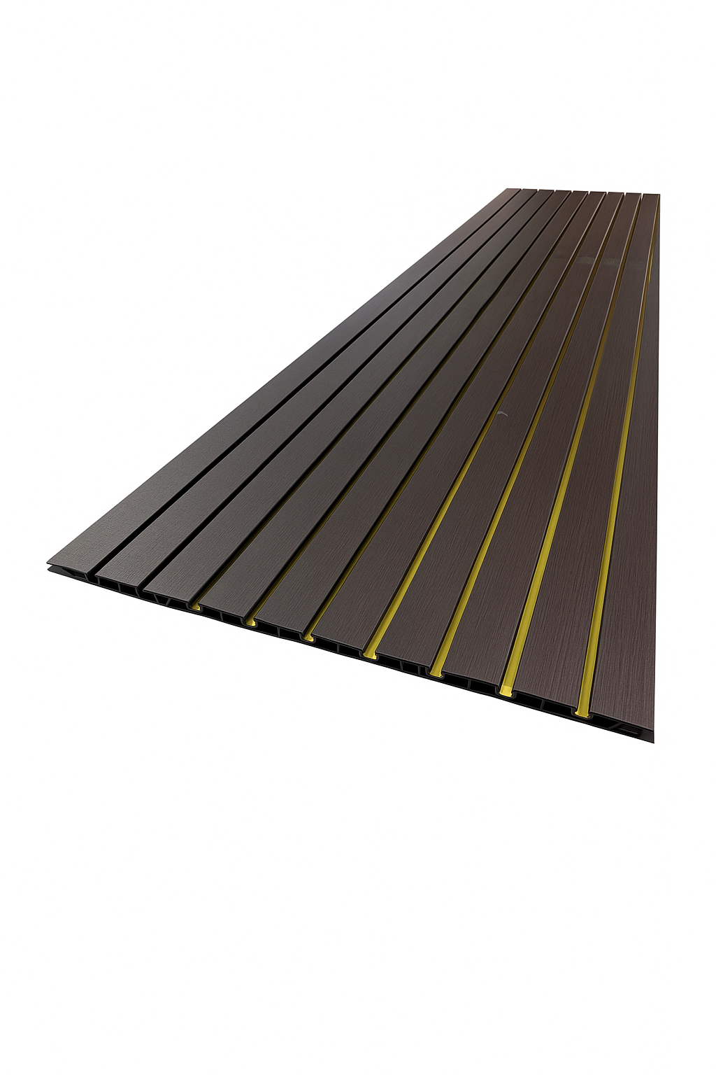 Doga in PVC Noce Scuro con Inserti Oro – 30x290 cm