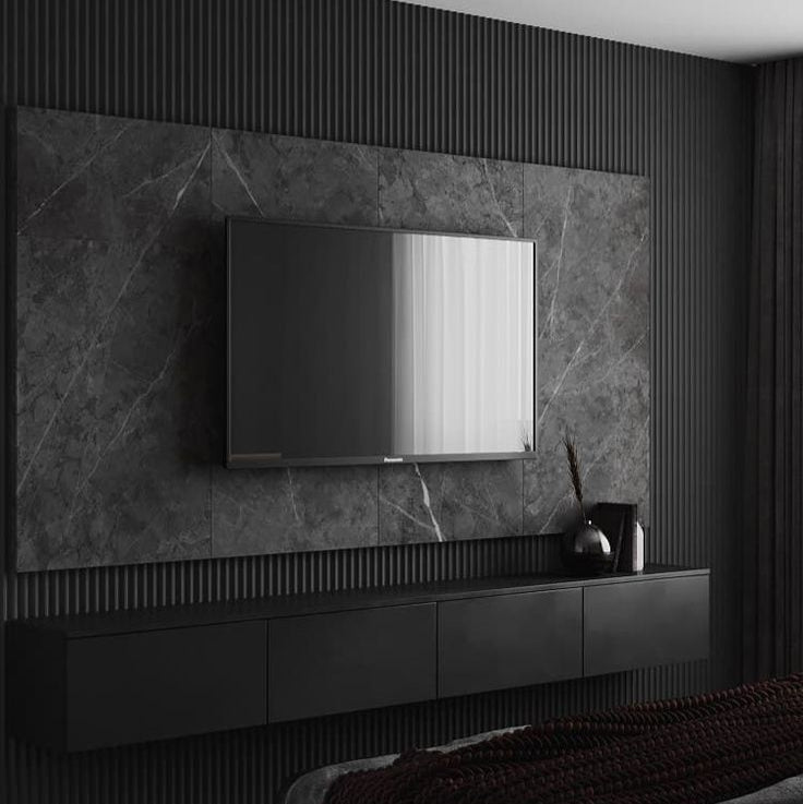 Doga Vulcano da Parete PVC 16x290 - Colore Nero Satinato