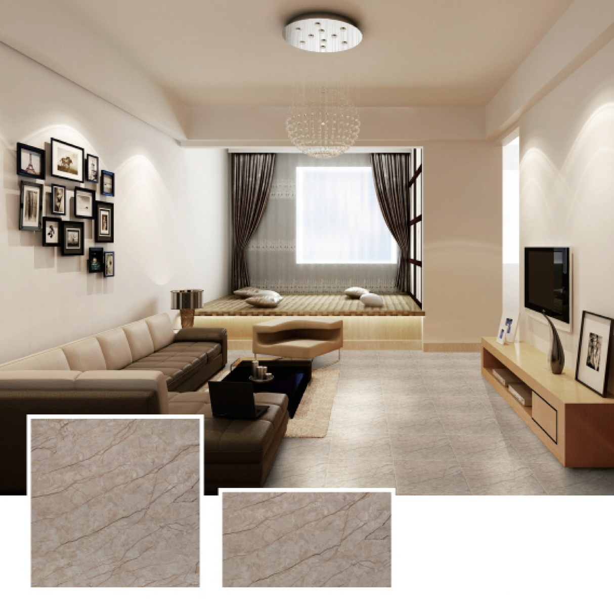 Pavimento in PVC autoadesivo Marmo Beige con venature Prezzo al MQ cod: BM21878