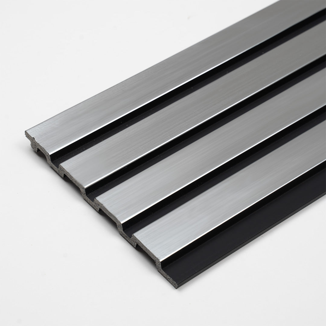 Boston Doga da Parete PVC 16x290 - Colore Silver Metallizzato e Nero