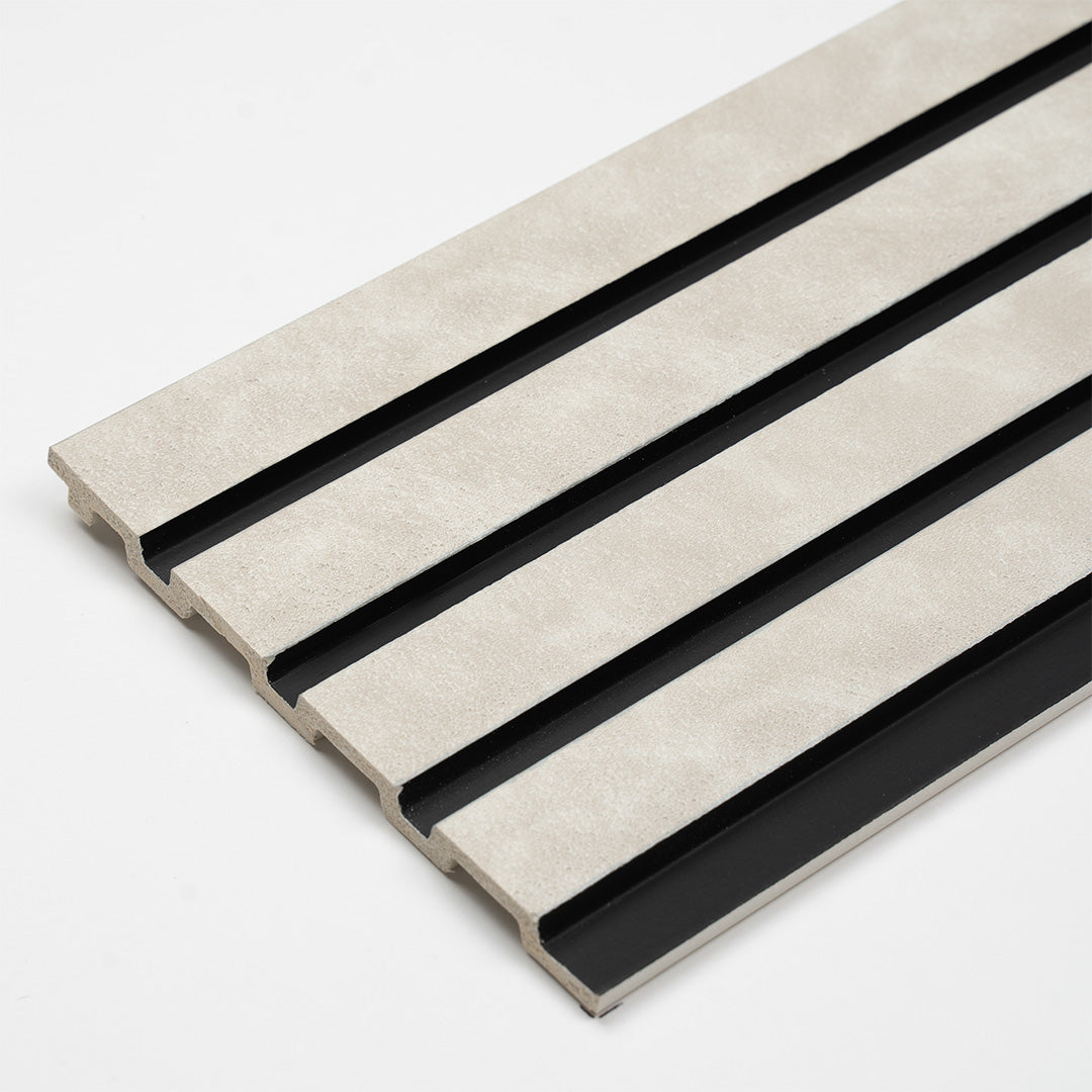 Carrara Doga da Parete PVC 16x290 - Colore Nero e Beije Pietrificato