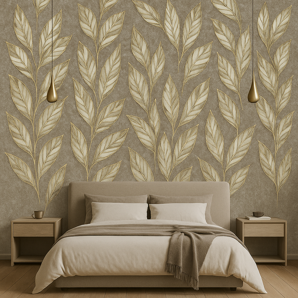 Rotolo Adesivo da Parete a Foglie  - 300x120 cm cod : 10001