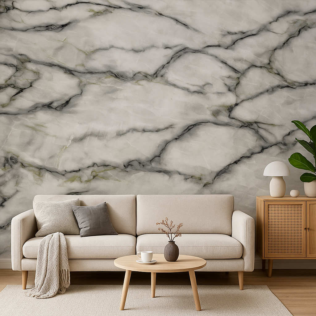 Verde Alpi- Rotolo Adesivo da Parete Effetto Pietra - 120x300 cm BM93636