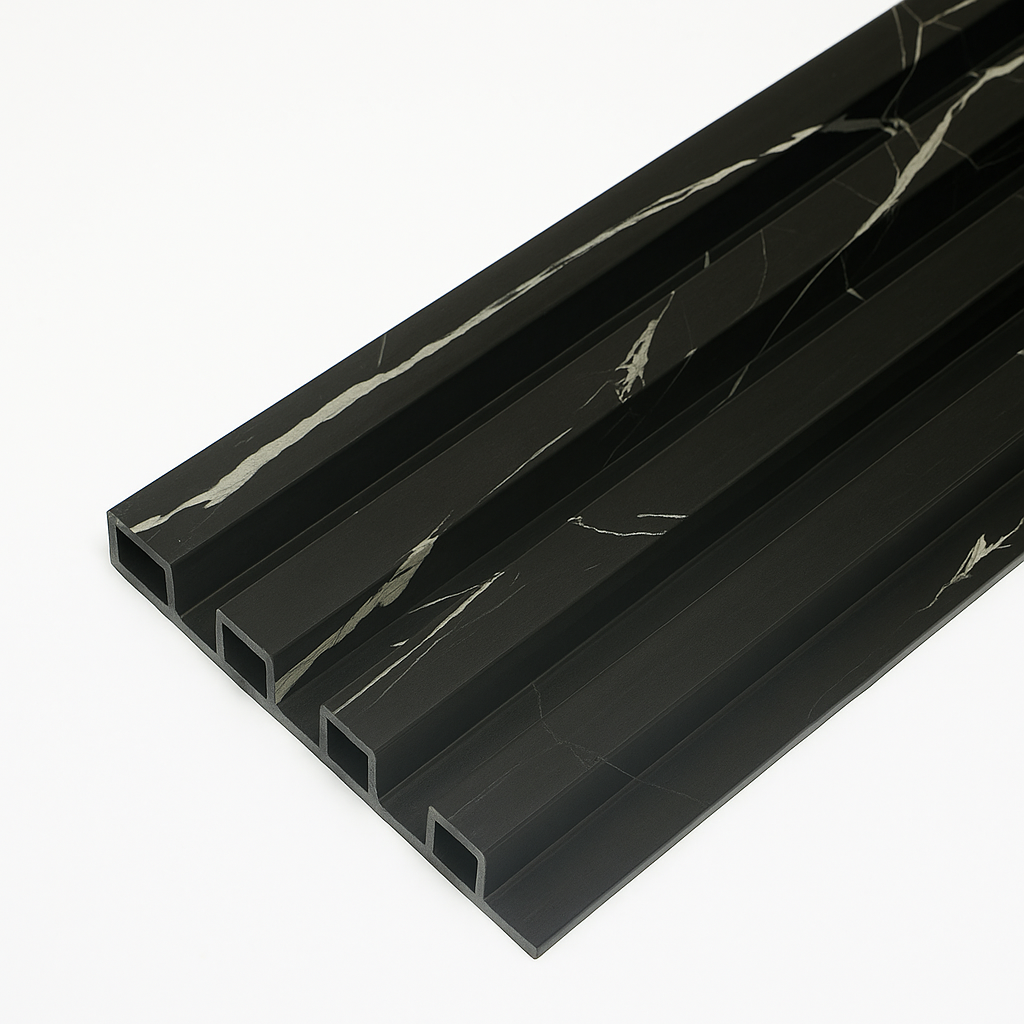 Doga Carrara Black da Parete PVC 16x290 - Colore Nero venature bianche