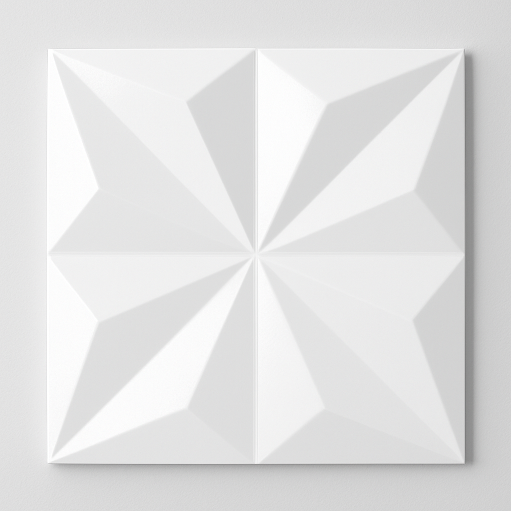 Aetherium Bianco-50x50cm da parete in Pvc PANNELLO 3D