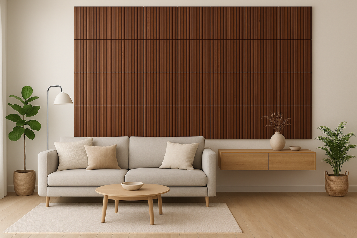 Bronx 3D – Pannello da Parete Effetto Rovere Scuro 50x50 cm