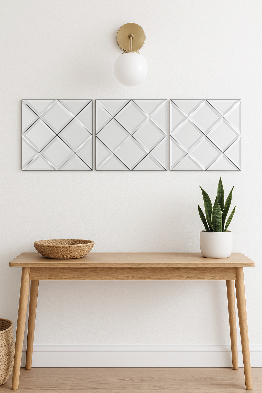 Refleya – Specchio Decorativo a Riquadri Lucido.