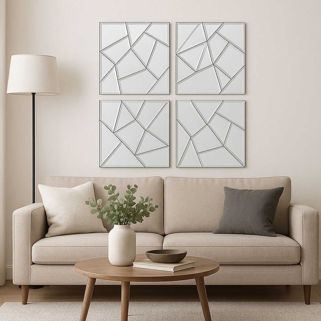 Miraveth– Specchio Decorativo a Riquadri Lucido