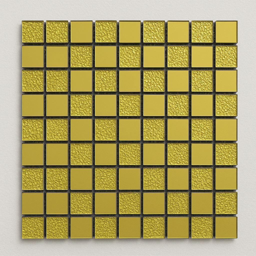 Almosaico oro – Specchio Decorativo a Riquadri oro