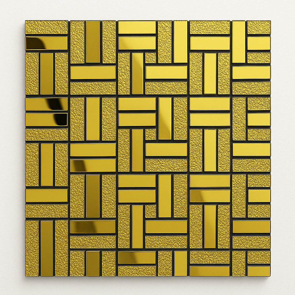 Aurelynd  – Specchio Decorativo a Riquadri oro.