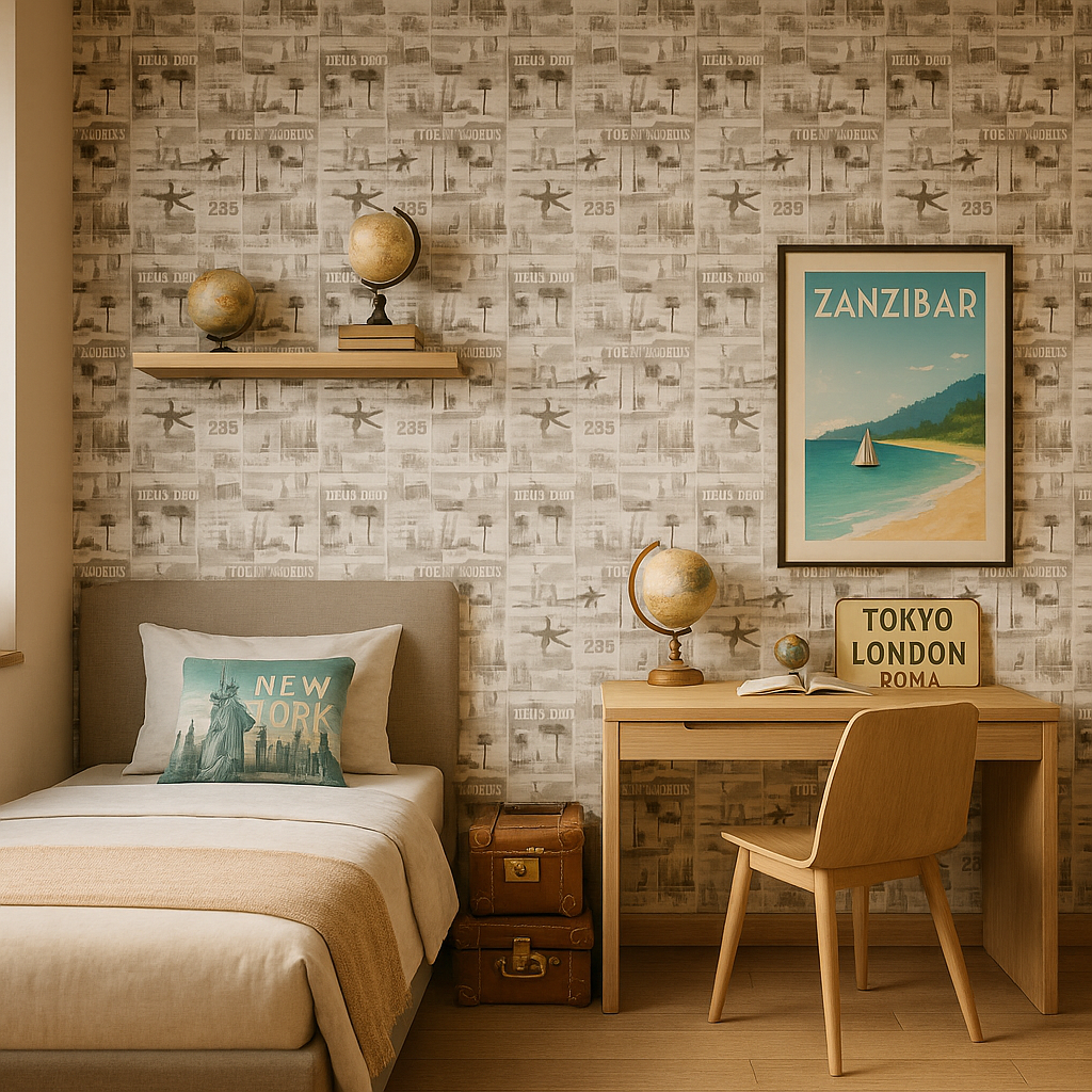 Dreamliner Route 285- Rotolo adesivo da parete vintage 300cmx60cm