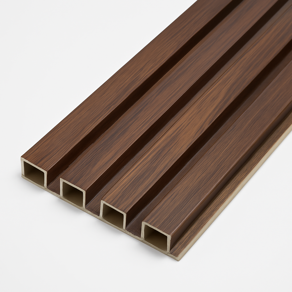 Doga in PVC effetto legno Noce Interlock 16x290 | Finitura Aperta Naturale