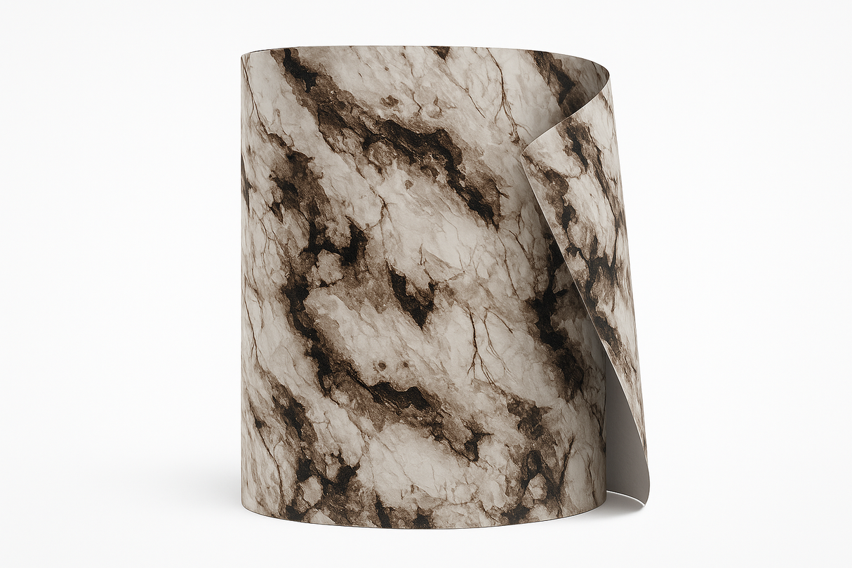 Obsidian Whisper Rotolo Adesivo da Parete Marmorizzato - 300x120 cm