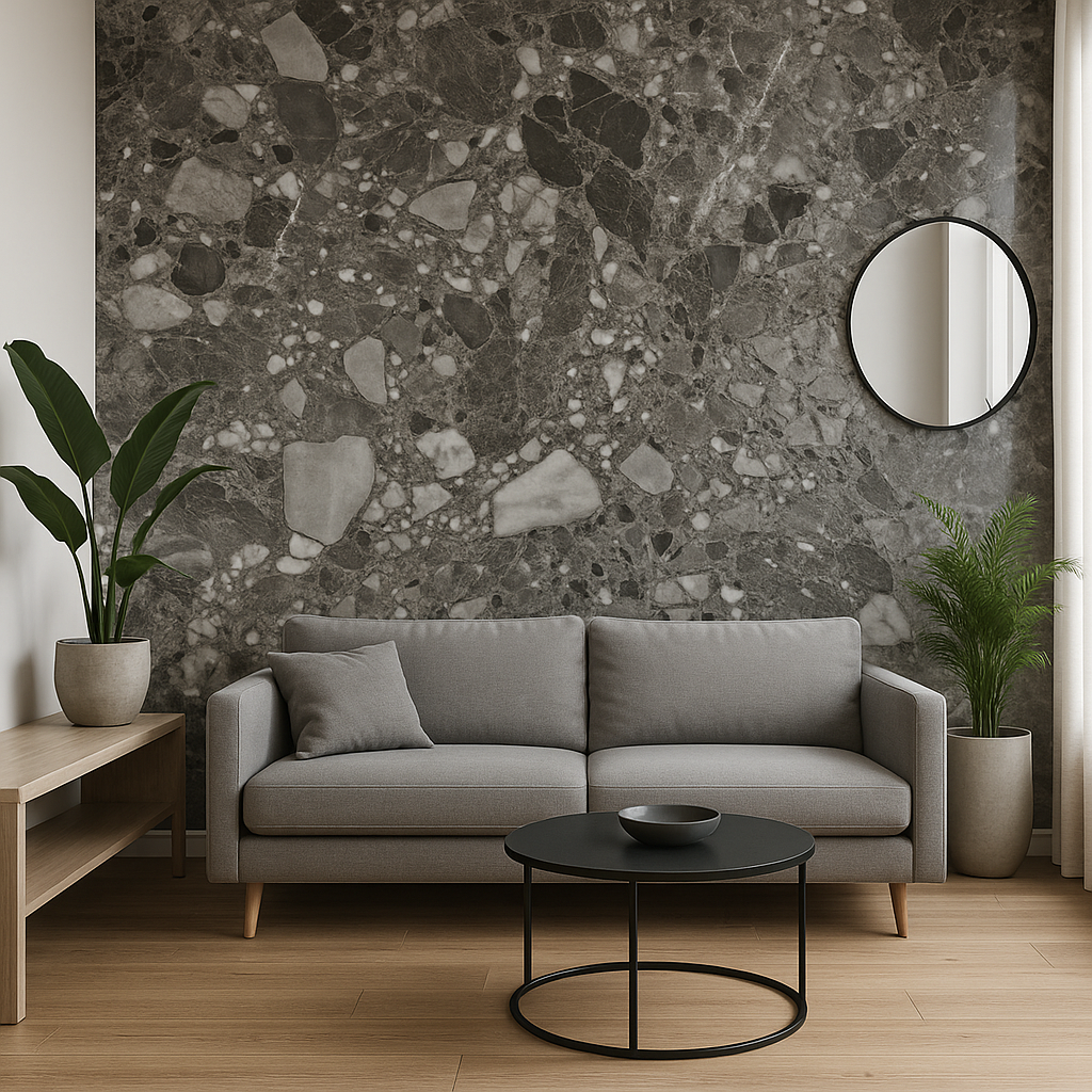 Tempesta di Bardiglio- Rotolo Adesivo da Parete  - 300x120 cm BM67649