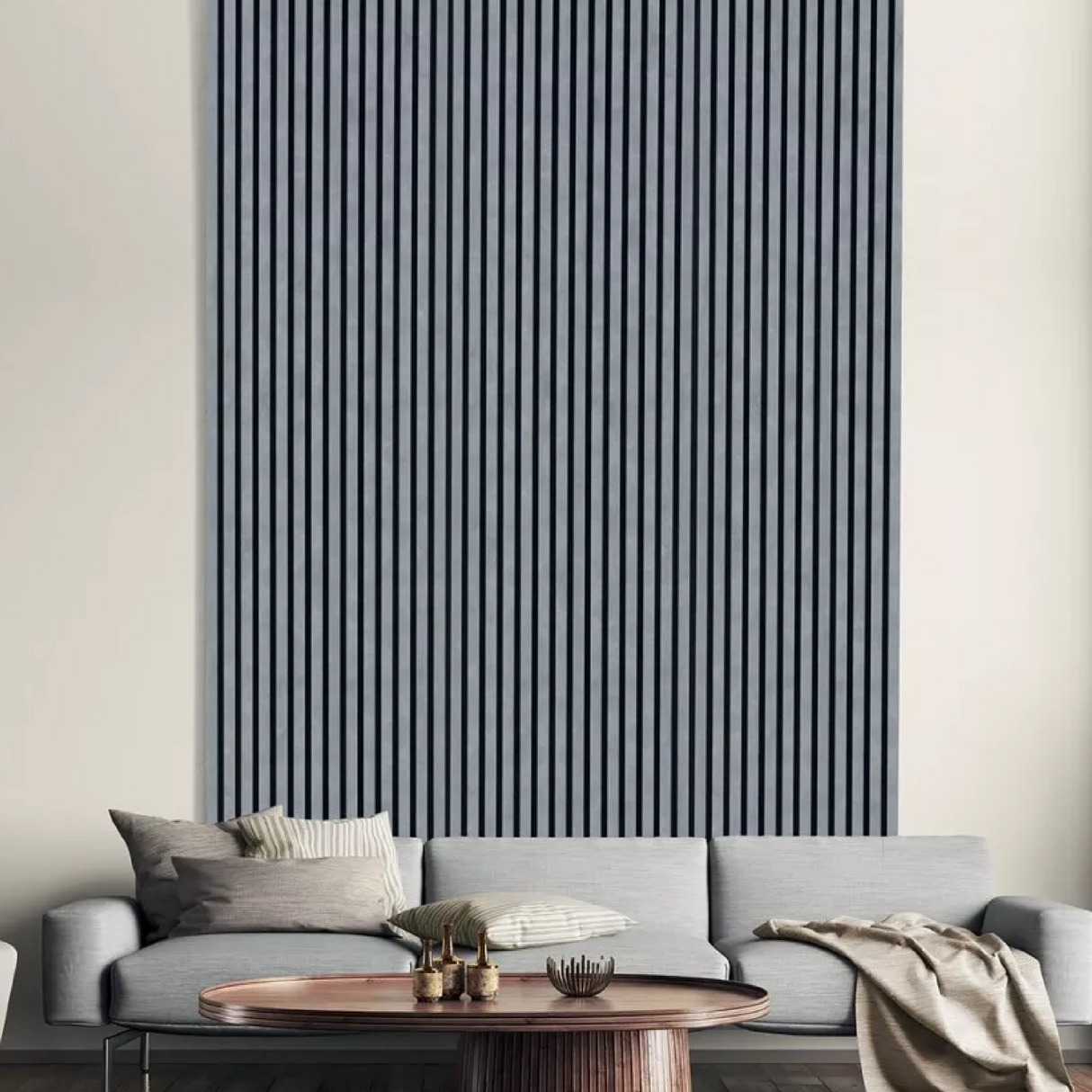 Doga Flessibile in legno Grigio Fonoassorbente 60 cm  x 290 cm