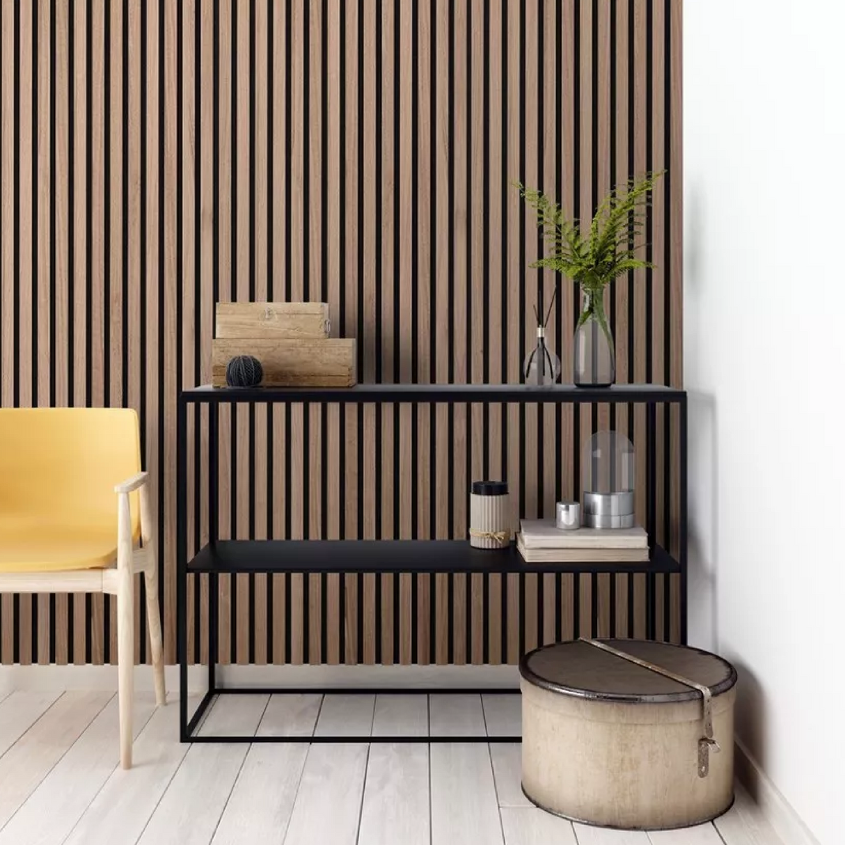 Doga Flessibile in legno Noce  Fonoassorbente 60 cm  x 290 cm