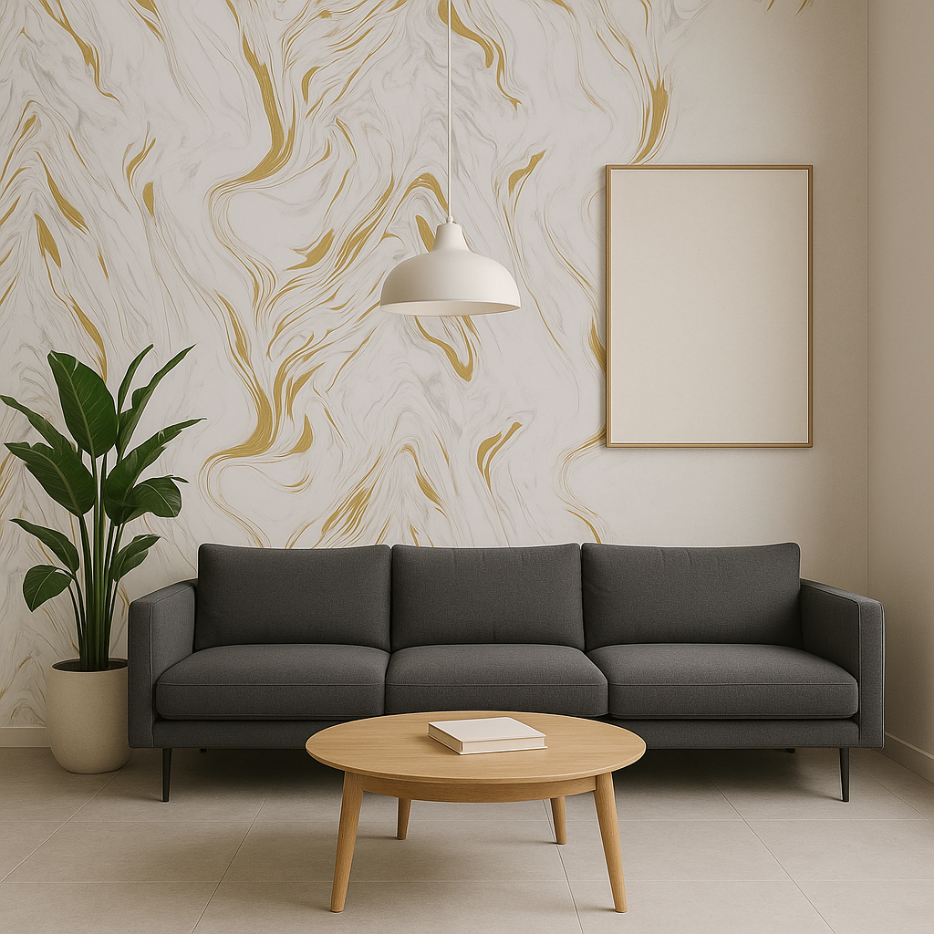 Vento Dorato - Rotolo Adesivo da Parete  - 300x120 cm