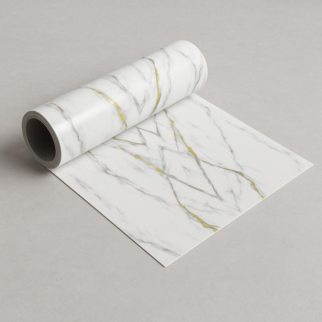 Rotolo Prestige Marmo Bianco & Oro – 120x290