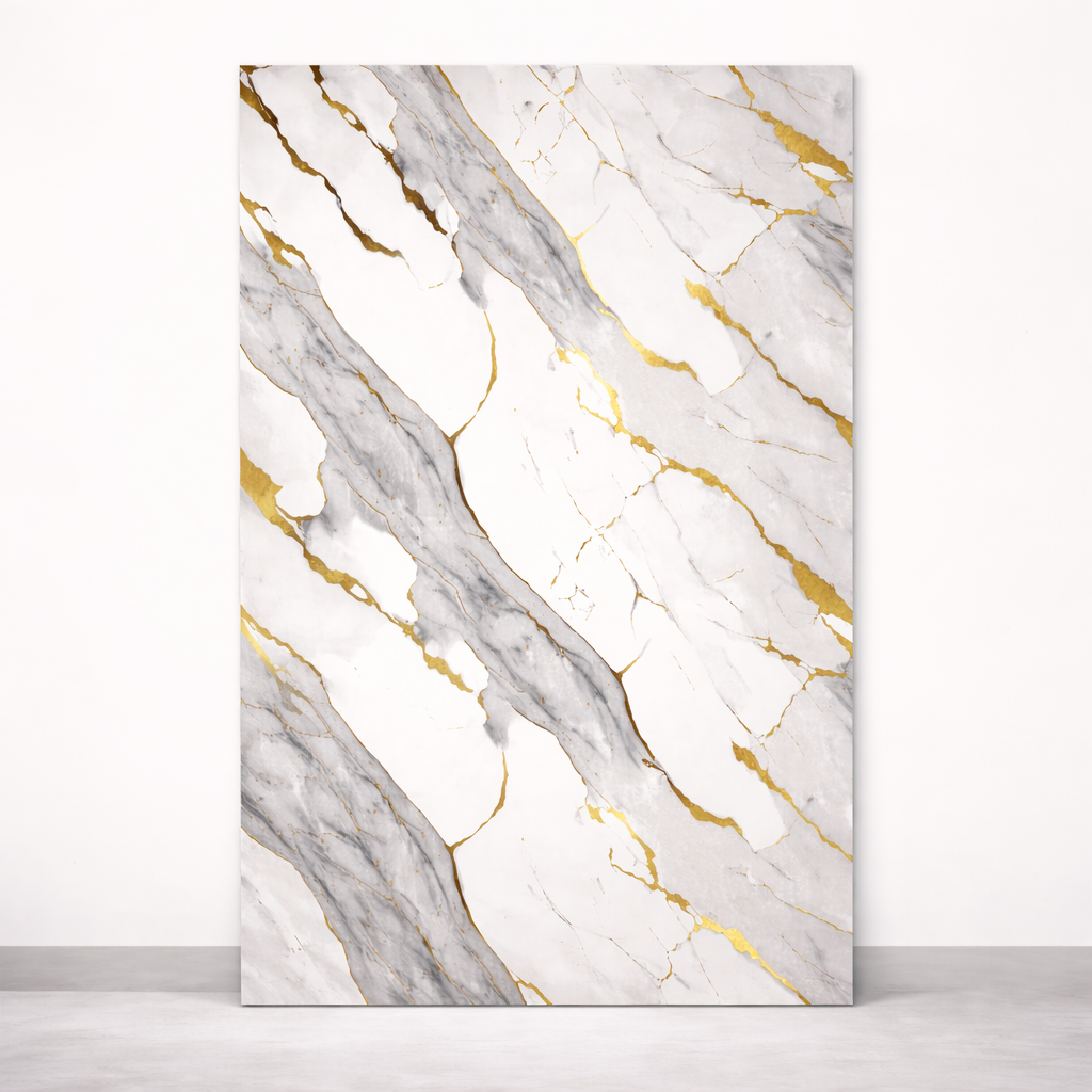 Lumière Oro 122x244 cm | 3 mm - Pannello Rigido Effetto Marmo