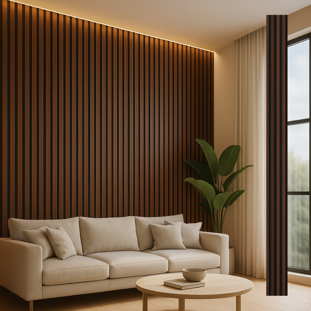 NoceLine Black – Doga Tecnica in PVC Effetto Legno Noce e Nero