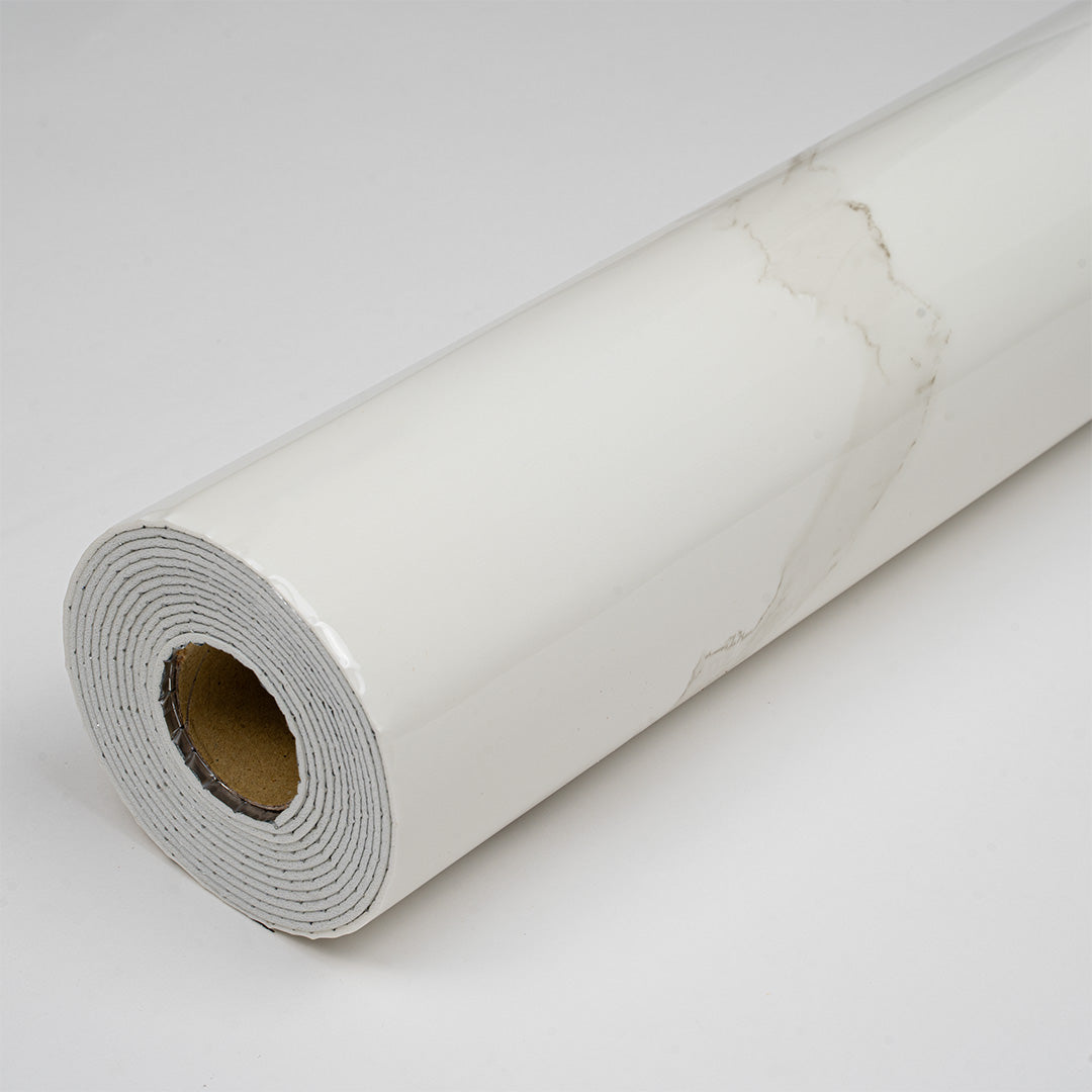 Namibia- Rotolo Adesivo da Parete Marmorizzato - 120x300 cm colore Bianco e Grigio 11697-5