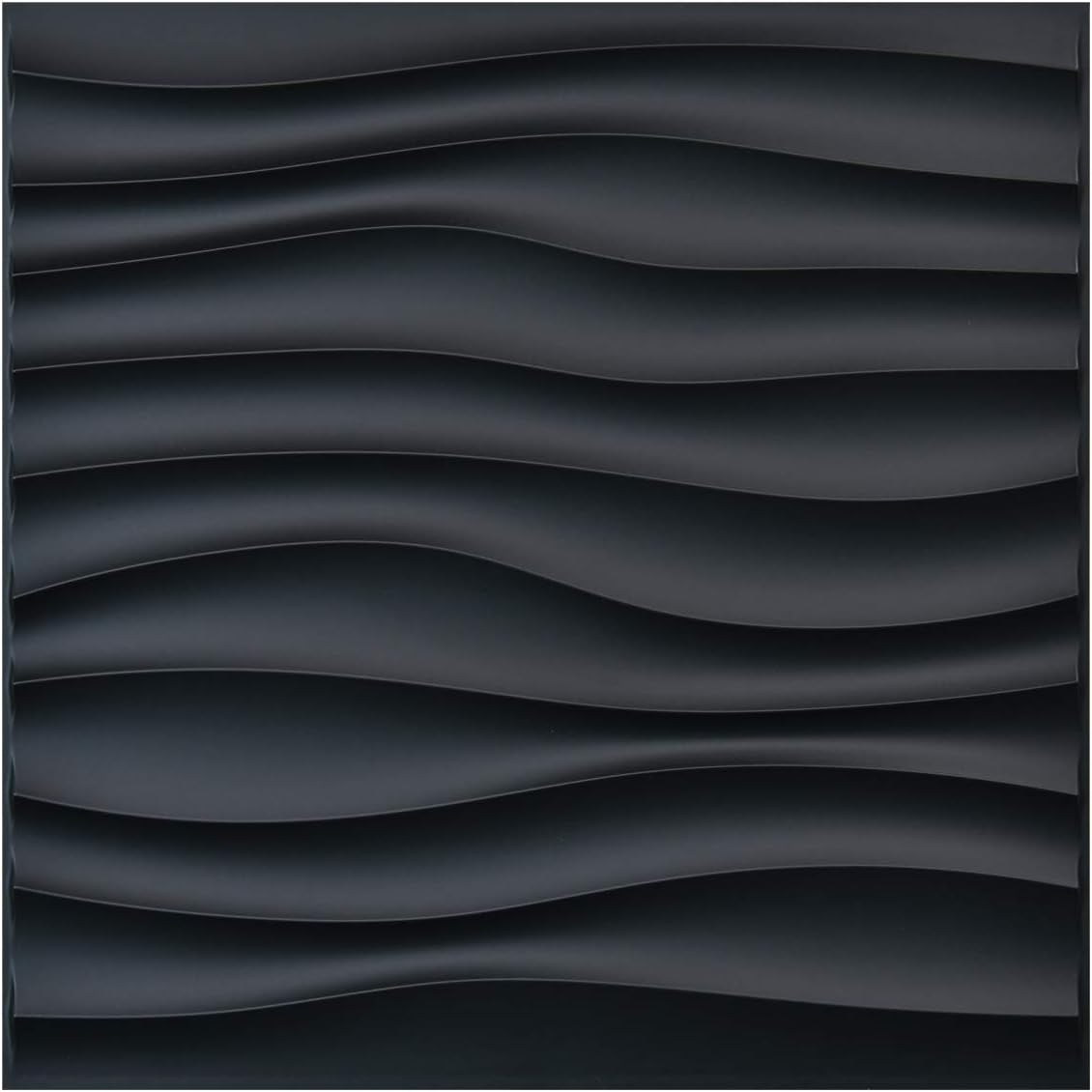 Pannello 3D 50x50cm da parete in Pvc effetto Dune Nero