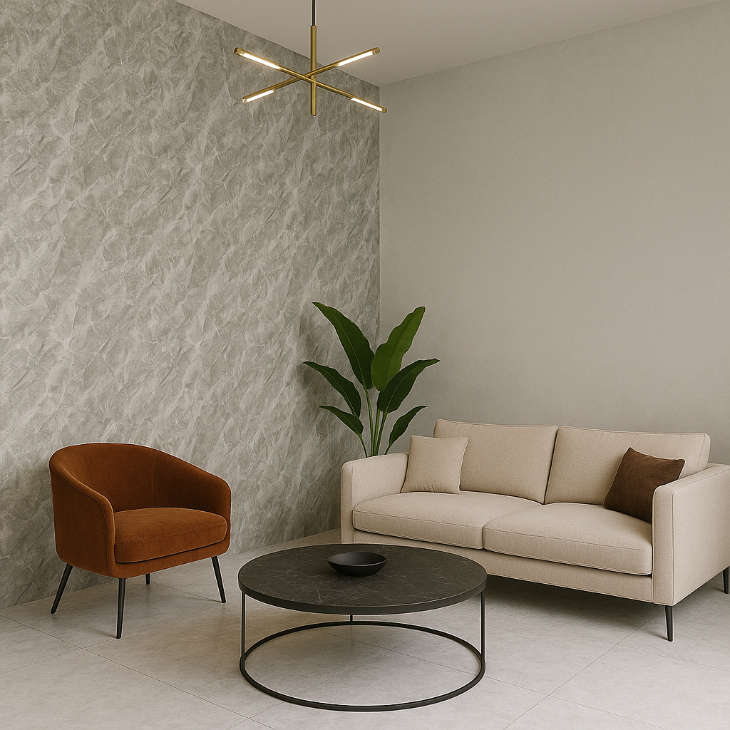 Onda di Grafite - Rotolo Adesivo da Parete  - 300x120 cm