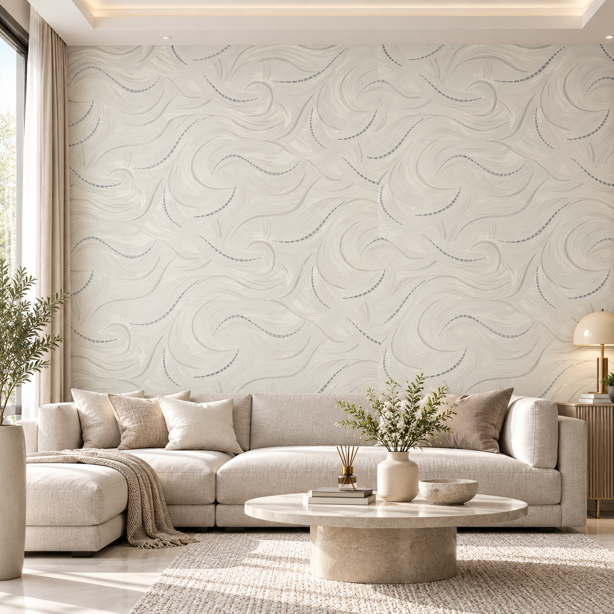Onde di Seta | Rotolo Adesivo Effetto Parato 106×300 cm
