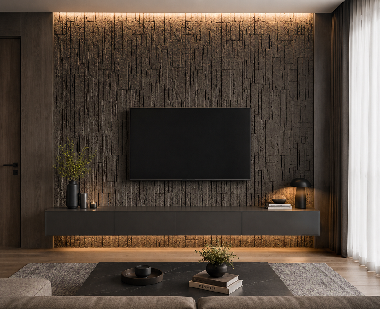 Pannello Modern Stone - pannello effetto roccia PU - 60x120 cm