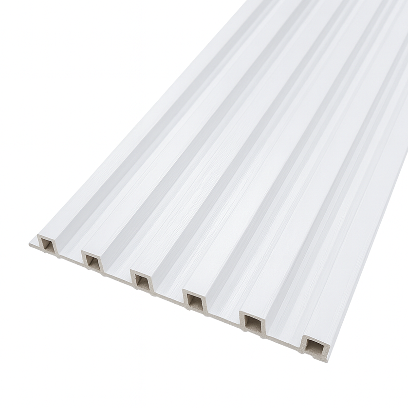 Doga in PVC Bianco 16x290 cm - Listelli Sottili Effetto Legno