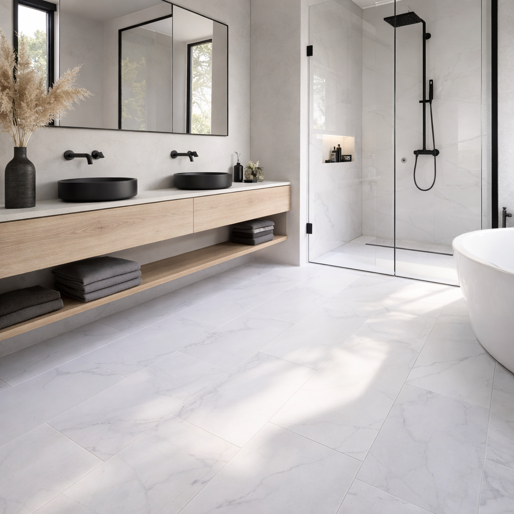 Pavimento SPC White Marble Soft Vein 30,5×61 cm – Spessore 4 mm