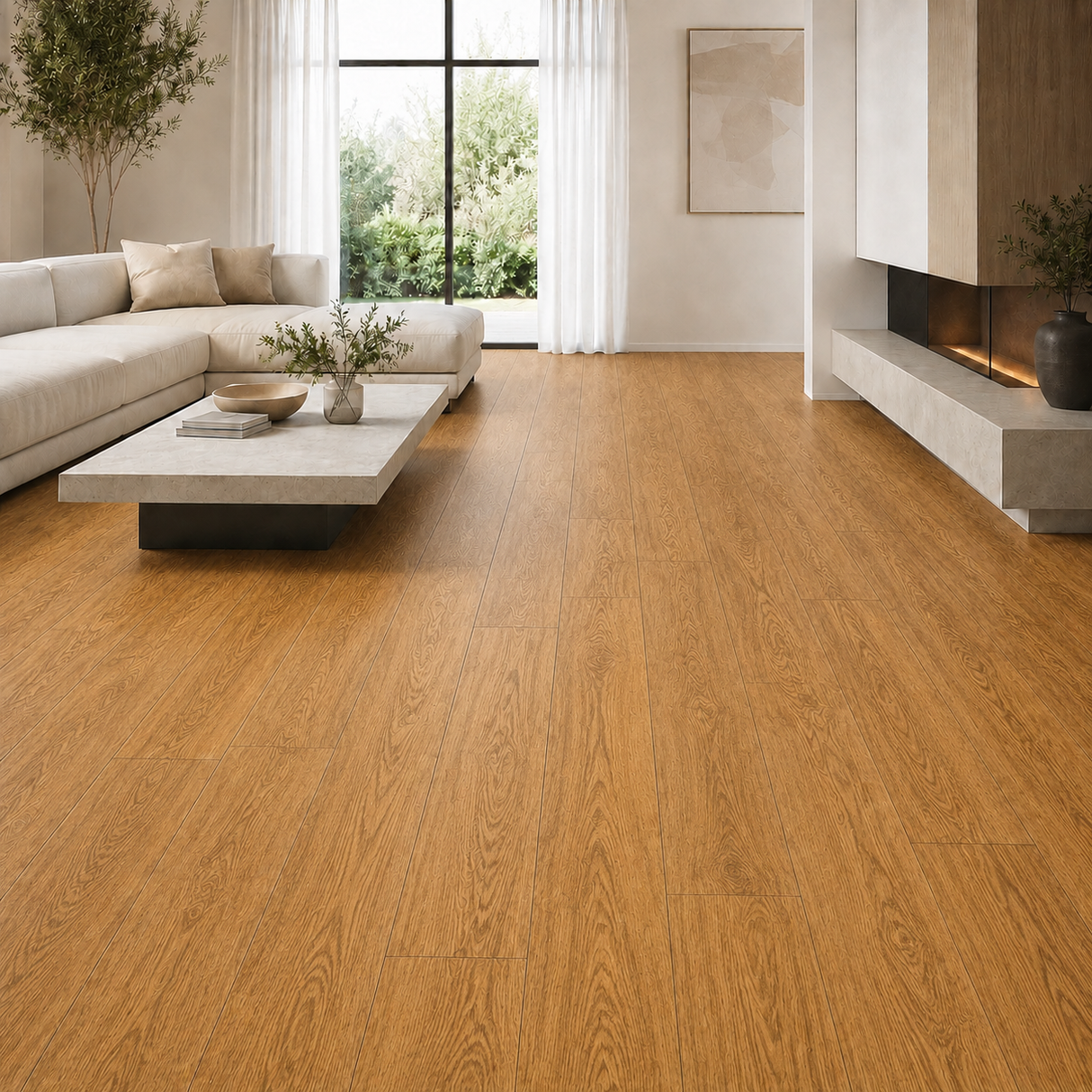 Pavimento PVC Adesivo Rovere Siena 122x18,8 cm