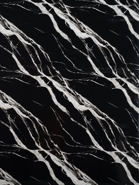 Nero Marquinia - Rotolo Adesivo da Parete Marmorizzato - 120x300 cm colore Nero e Bianco 11697-24