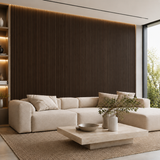 NOCE MOKA - Doga Fonoassorbente MDF con Spugna Acustica 60X290 cm