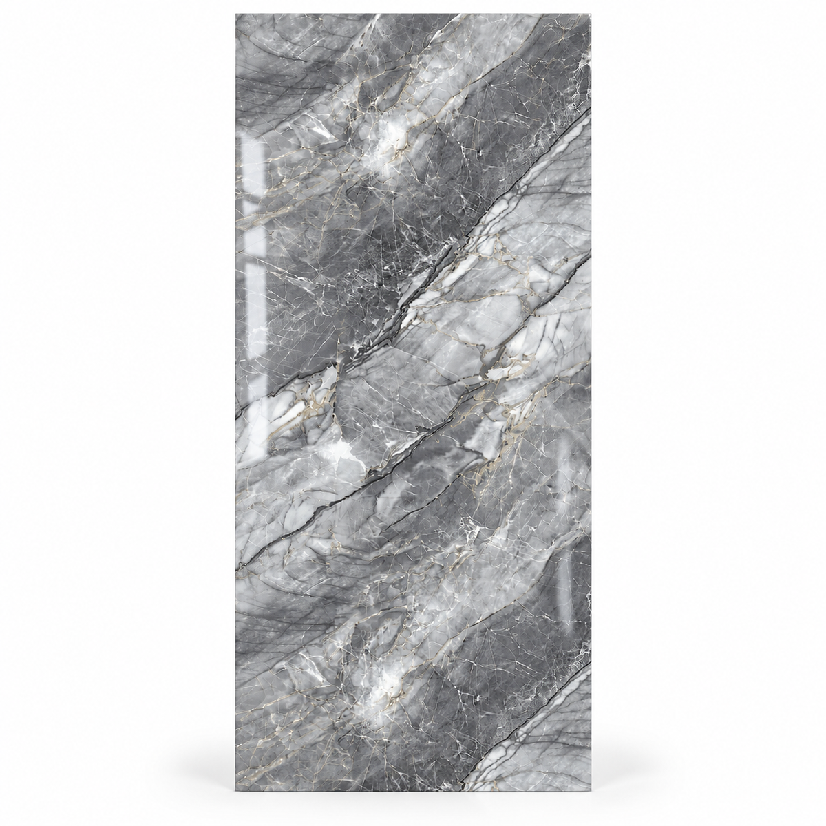 SILVER GREY LUCIDO | Pannello PVC 122x290 cm