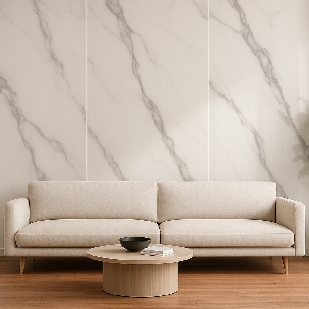 White Marble Glow – Rotolo adesivo 120×290