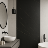 Black Rock Premium 120x290 - Pannello PVC Rigido Effetto Roccia Nero