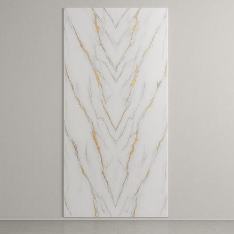 Marble Shine Oro 120x290 - Pannello PVC Rigido Effetto Marmo Lucido