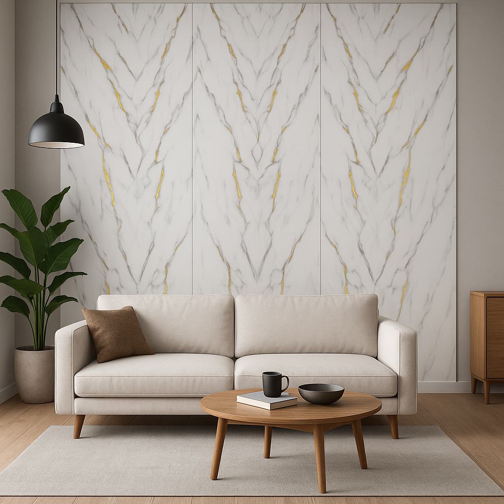 Rotolo Prestige Marmo Bianco & Oro – 120x290