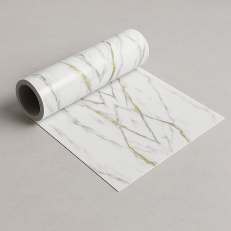 Rotolo Prestige Marmo Bianco & Oro – 120x290