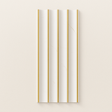 Doga Prestige Bianco Opaco e Oro - 15x290 cm