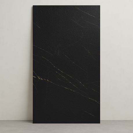 Black Rock Premium 120x290 - Pannello PVC Rigido Effetto Roccia Nero