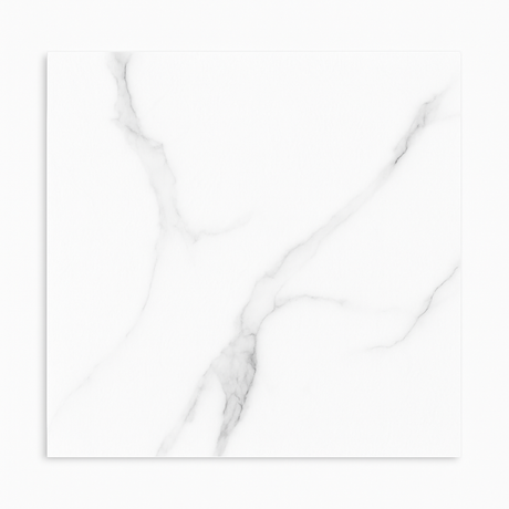 Pavimento in PVC autoadesivo Marmo Bianco con venature Grigie