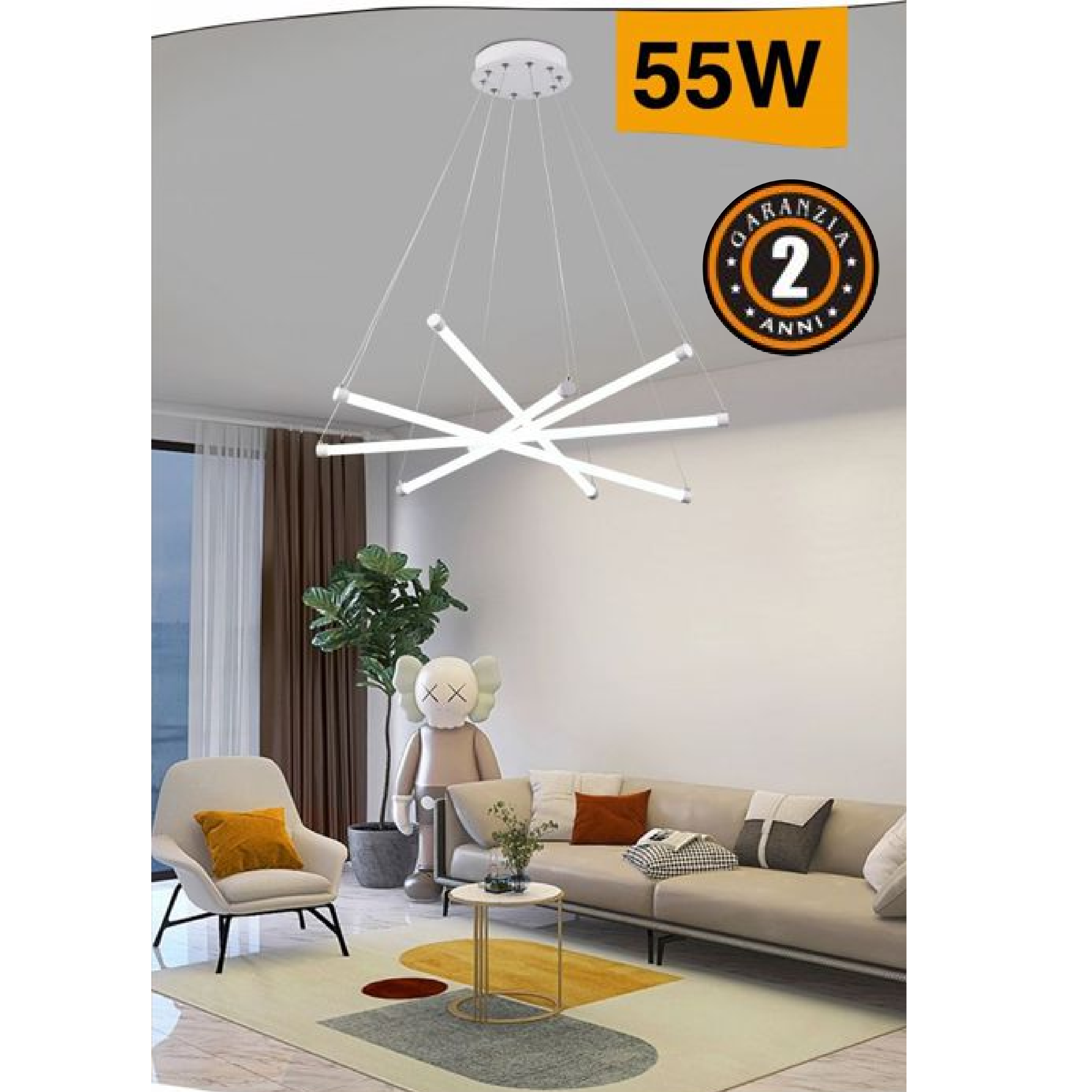 Lampadario LED A05-ON - Illuminazione Moderna ed Elegante