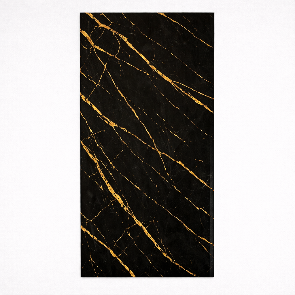 NERO ORO DUBAI ✦ Pannello Rigido PVC  120x280 cm
