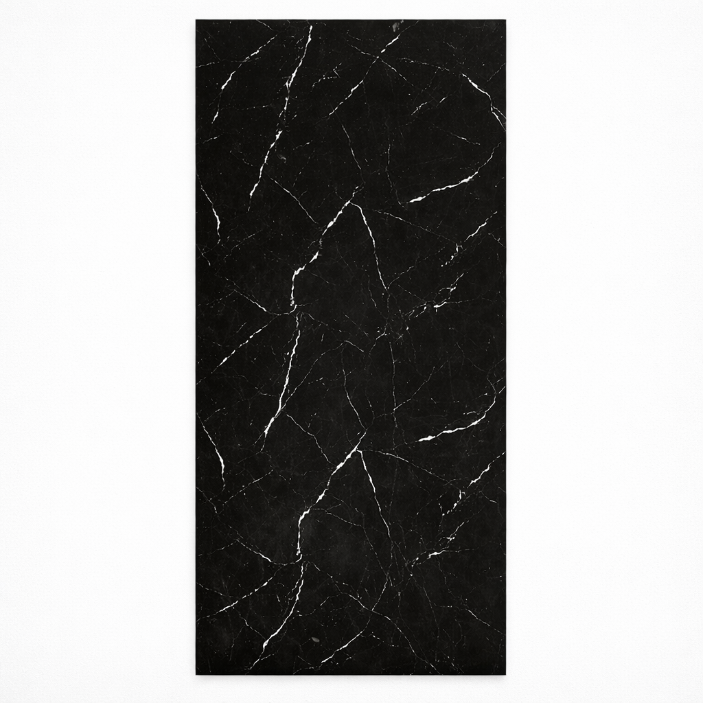 BLACK GRAFITE ✦ Pannello Rigido PVC Marmo Opaco 120x280 cm