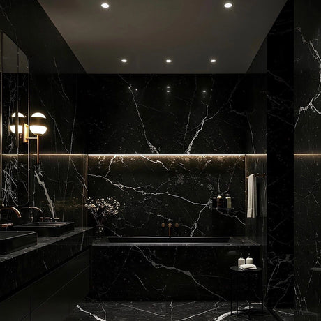 NERO MARQUINIA ✦ Pannello Rigido PVC 120x280 cm