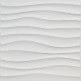 Pannello 3D 50x50cm da parete in Pvc effetto Dune Bianco